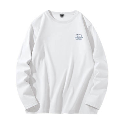 真维斯长袖t恤男新款纯棉双面绒