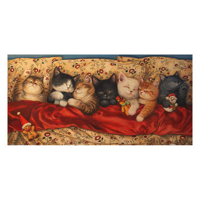 3djp平面拼图塑料玩具猫咪插画