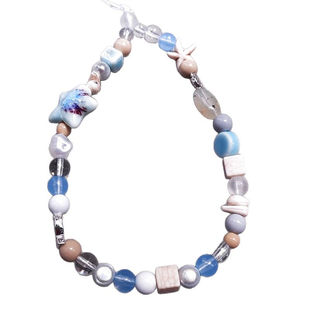 ins风甜酷辣妹手机链手工串珠手腕挂绳ccd相机短款挂链包包挂件女