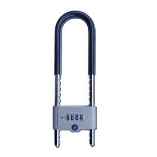 密码锁玻璃门锁挂锁防盗u型锁门锁u形锁锁具商铺家用加长密码锁