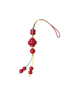 高含量朱砂天然朱砂紫金砂莲花原创款手机挂包挂 男女款朱砂挂饰