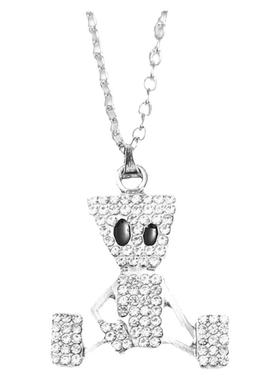 潮饰界项链满钻情侣钛钢吊坠