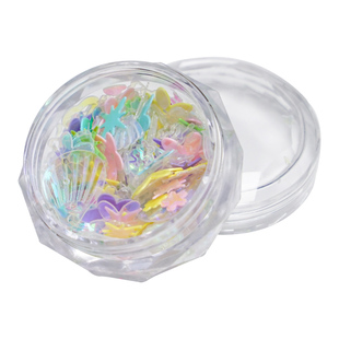 炫彩鱼尾亮片人鱼公主妆舞台妆闪片脸上贝壳面部装饰女童化妆亮片