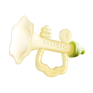 科巢小喇叭牙胶婴儿防吃手小月龄硅胶咬磨牙棒宝宝玩具6个月以上