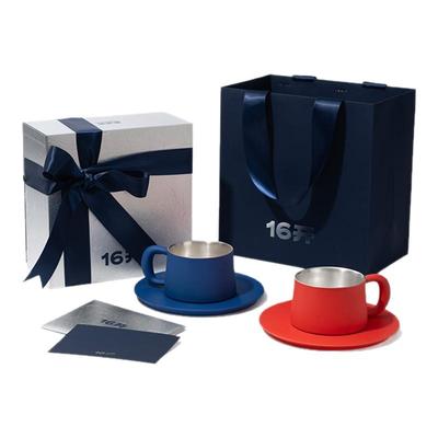 16开高奢银彩情侣咖啡杯碟套组