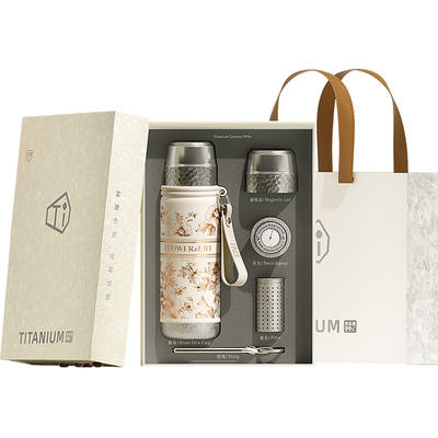 face双层纯钛保温杯泡茶杯