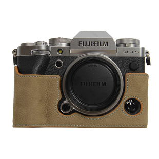 适用Fujifilm/富士X-T50相机包 xt4半套底座 复古皮套手柄XT5保护