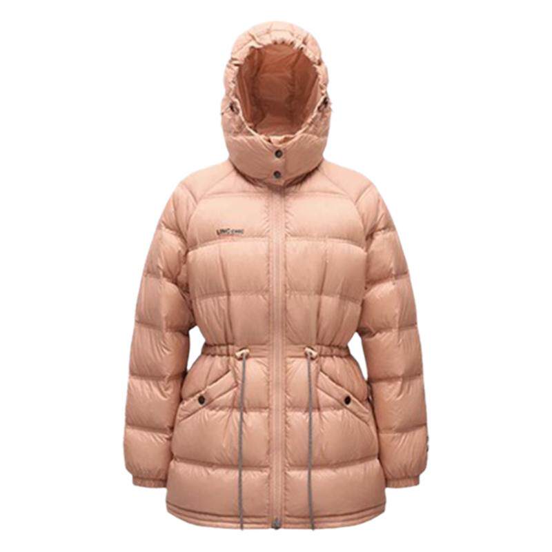 LINC收腰轻薄中长款连帽羽绒服