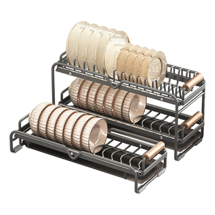碗碟收纳架厨房洗碗池水槽边窗台沥水置物架窄款抽拉式碗盘沥水篮
