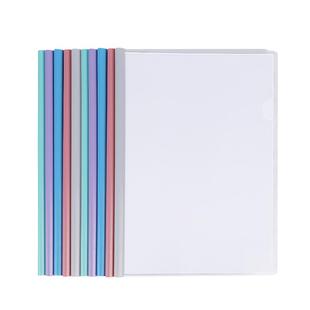 书皮水滴杆a4文件夹抽杆夹拉杆夹透明学生文具本夹卷子试卷收纳报告夹办公用品塑料夹分类夹子插页三角翻页