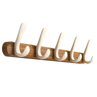 胡桃木挂钩上墙打孔式壁挂固定玄关高级衣服挂衣架入户门后挂衣钩