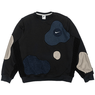 Nike/耐克 Remake 材质撞色拼接 圆领加绒卫衣男女同款 ENCOMPASS