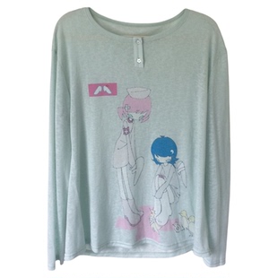 小猫藏星StarryKitty* 冷飲印花防晒罩衫宽松微透长袖上衣春夏