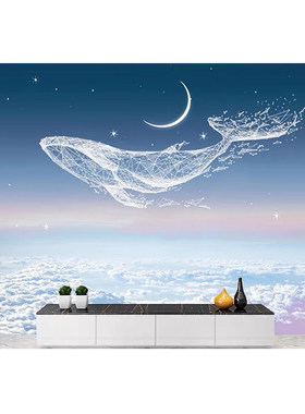 背景墙轻奢风沙发客厅壁画背景墙