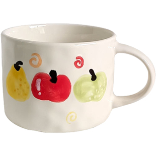 肆月釉下彩陶瓷马克杯特别好看的高颜值咖啡杯办公室杯子情侣水杯