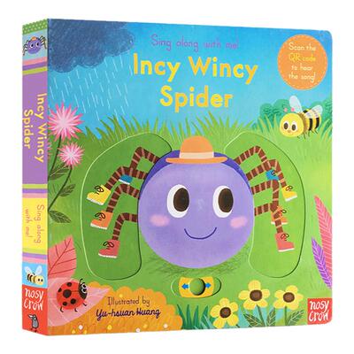 Incy Wincy Spider 英文原版绘本 Sing Along with Me  蜘蛛爬啊爬  低幼启蒙趣味玩具早教书 童谣纸板机关操作书