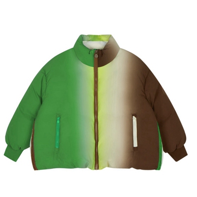 woobaby儿童羽绒服男童女童2024冬季新款四色渐变白鸭绒外套上衣