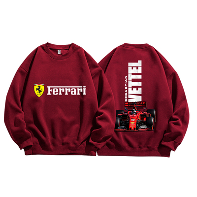 F1法拉车队比赛车维斯塔潘汉密尔顿纯棉圆领卫衣服男装宽松秋季利