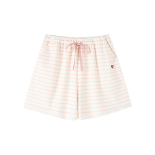 BE纯棉睡裤女短裤夏季女士家居裤可外穿居家裤秋春款睡衣裤子单件