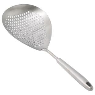 304不锈钢漏勺家用厨房长柄煮面过滤大捞勺油炸一体成型大号笊篱