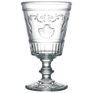 法国LAROCHERE凡尔赛高脚杯法式宫廷复古浮雕玻璃杯红酒果汁水杯