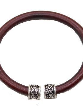 鸡血藤手镯925纯银情侣