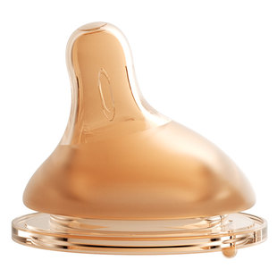 梦呵新生婴儿奶嘴偏心防胀气宝宝鸭嘴吸管替换适配贝亲奶瓶SSML号