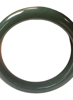 和田玉且末蓝手镯女浅色蓝调淡雅冰底细圆条玉镯（多样性发货1）