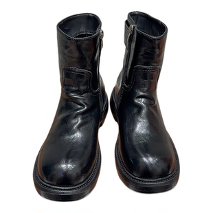 欧洲站厚底切尔西靴马丁瘦瘦靴子2025秋冬新款真皮复古百搭短靴女