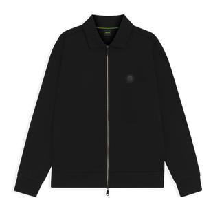 【休闲开衫】BOSS博斯 男士冬款双B交织字母棉质混纺拉链卫衣