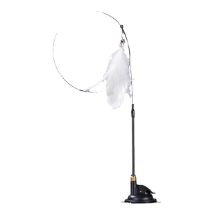 吸盘逗猫棒猫咪用品大全玩具自嗨解闷钢丝长杆自动逗猫羽毛替换头