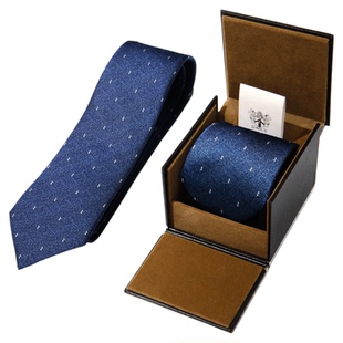 UGO繁星点点原装真丝领带男免打结拉链式商务男友生日礼物轻奢