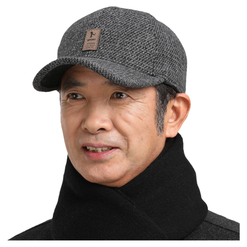 冬季骑车面罩防风护耳帽子保暖头套加绒加厚防寒棒球帽老人护脸罩