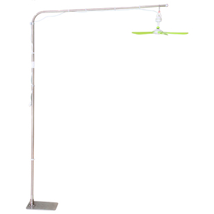 新款中联加粗伸缩落地微风扇小吊扇支架不锈钢床上固定架加长吊杆