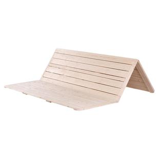 松木硬床板折叠木板实木排骨架单人1.5双人1.8米加宽硬板床垫床架