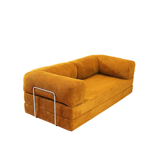 包豪斯复古风灯芯绒全拆洗布艺沙发床现代客厅大小户型直排双人位