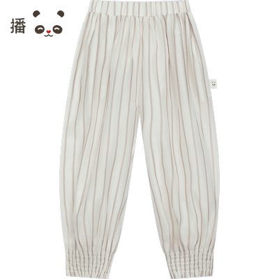 播broadcute童装裤子2024春夏新款男女童条纹束脚裤KGR2K833