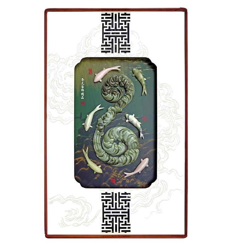 新中式走廊玄关过道挂画竖版入户