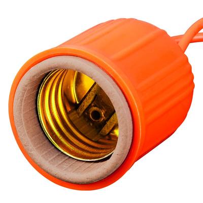 防水陶瓷灯头 户外防雨阻燃灯座 家用带线防水E27螺口吊式瓷灯头