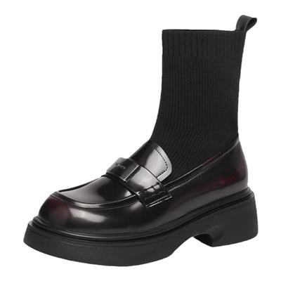 达芙妮热销！连袜乐福鞋厚底袜靴