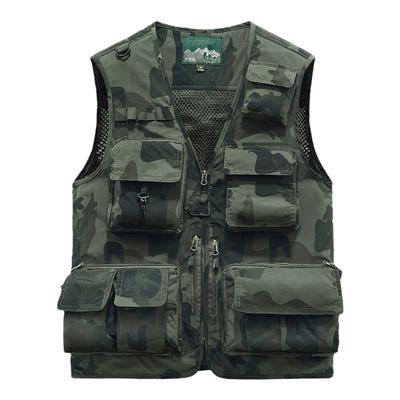 迷彩马甲男夏季户外工装摄影背心