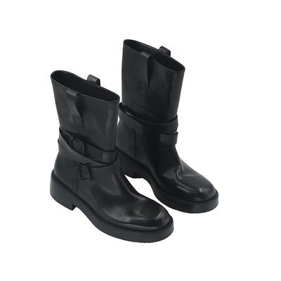 RIM黑色切尔西短靴厚底短靴女