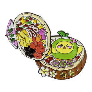 三亚冰箱贴海南清补凉可爱椰子鸡创意旅游纪念品文创纪念品