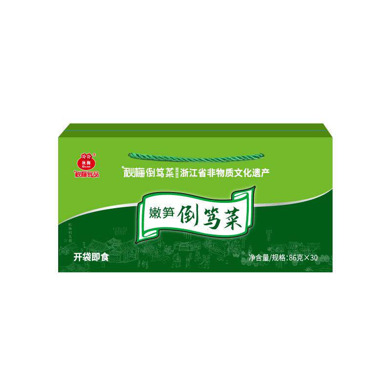 【秋梅爽口嫩笋倒笃菜86g*30箱装】下饭开胃小菜省非遗工艺系列菜