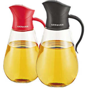 乐扣乐扣油壶厨房玻璃大油瓶防漏家用调料储油罐子酱醋瓶酱料瓶子