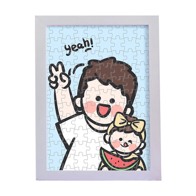 照片定制卡通拼图画生日纪念礼物