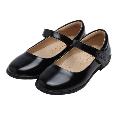 四季熊女童黑色真皮鞋公主表演鞋