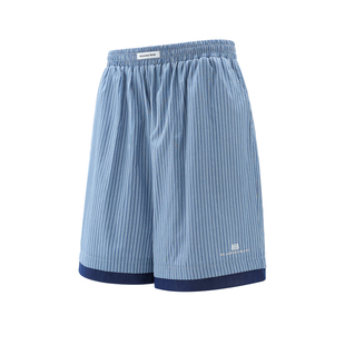 BJHG不计后果条纹休闲短裤男夏季潮牌新款度假风百搭沙滩五分裤女