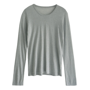 徐大脸吖定制 6色早秋裸感羊毛桑蚕丝修身显瘦薄针织打底衫上衣女