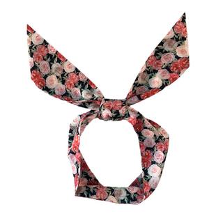 法式短发丝巾发带女外出绑发网红2023年新款夏季薄款仙女飘带小众